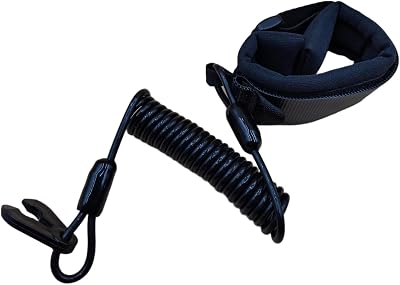 EW2-68348-00-00 EW268348000 6K8-82556-00-00 Universal Boat Kill Switch Keys Lanyard Wrist Strap for Mercury Yamaha Honda, Tohatsu Johnson Evinrude Suzuki Black
