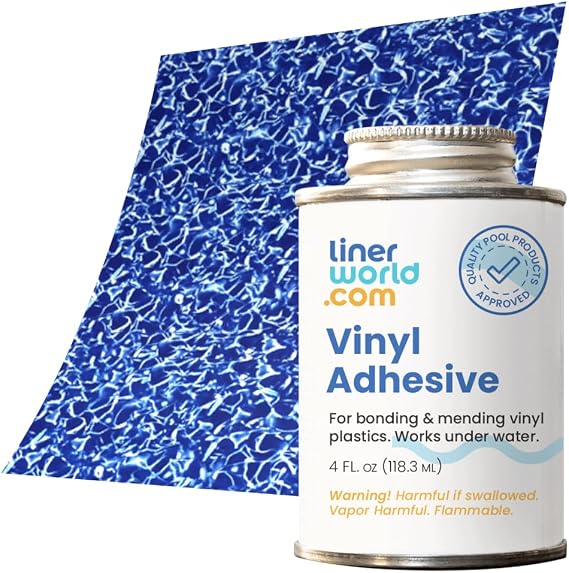 PRO Vinyl Pool Liner Patch Kit - Repair kit with 2'x2' Vinyl and Adhesive (GLIMMERGLASS)