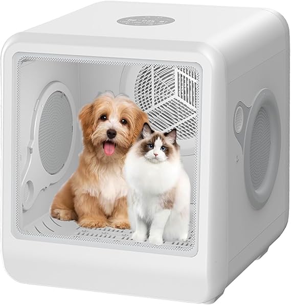 Automatic Pet Dryer Box, Ultra Quiet 360 Efficient Grooming Dryer, Smart Temperature Control Cat Dryer Box for Cats and Small Dogs, 70L