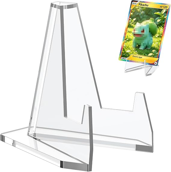 35 Pack Card Stand Acrylic, Trading Card Holder, Mini Easel Display Stand