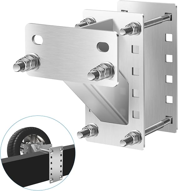 Spare Tire Carrier, Yaheeda Stainless Steel Trailer Tire Mount,Holds up to 150 Lbs Tire Holder Bracket Fit 4 & 5 & 6 Lugs Trailer Wheels on 4", 4.5", 4.75", 5" and 5.5" Bolt Patterns, YAHE147