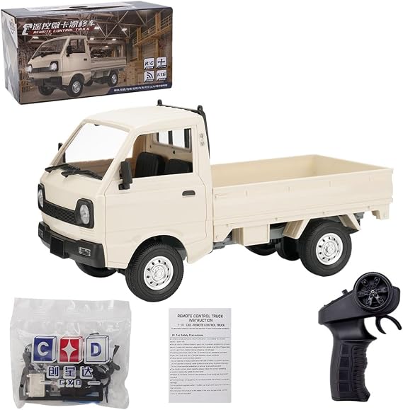 RC Mini-Truck, D12mini 1/16 2.4Ghz RC Car Truck - White