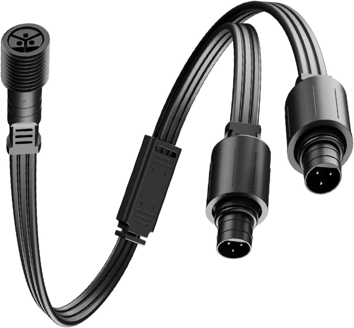 Y-Splitter Waterproof Outdoor Light Splitter With 22AWG Pure Copper Conductors Compatible With Permanent Outdoor Lights For Eufy E22 And T8L02