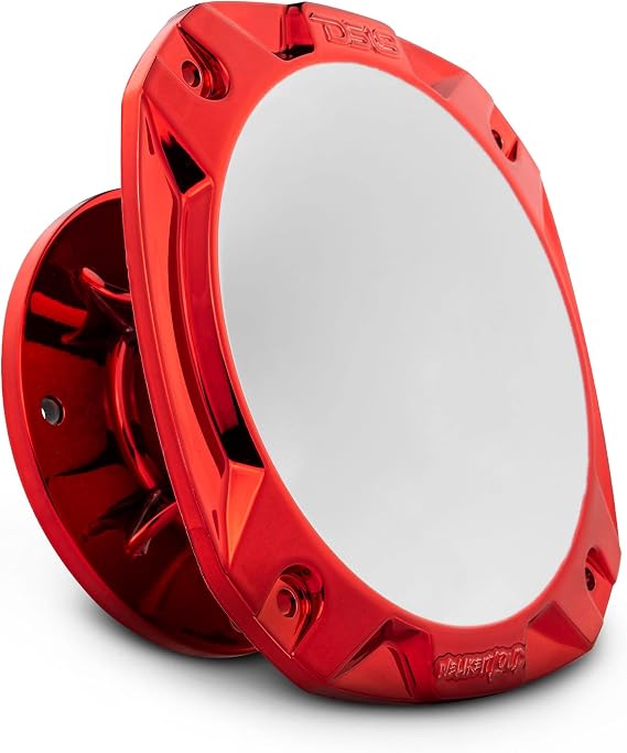 DS18 PRO-HP52/CRDWH 2" Exit Horn Waveguide Plastic Horn - 2.6" Depth Shorter Style - Fits most bolt on Compression Drivers - UV Resistant Chrome Finish - Red/White Chrome Color (Single)