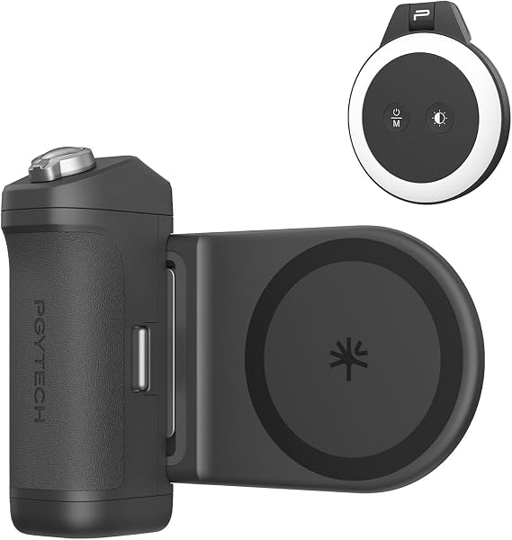 PGYTECH MagCam V2 Phone Camera Grip+MagGlow Phone Fill Light