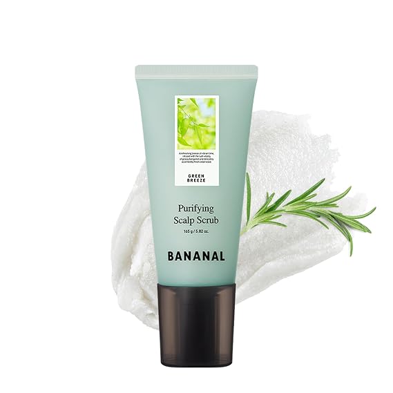 Sea Salt Scrub Shampoo, Korean Scalp Exfoliating Care, 5.8 oz | Niacinamide, Rosemary, Deep Cleanser for Buildup Removal, Menthol, Paraben, Silicone and Sulfate Free 165g