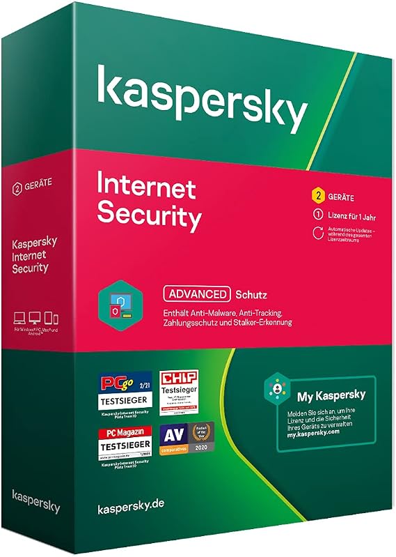 Kaspersky Internet Security 2022 2 Devices 1 Year Windows/Mac/Android Activation Code in Standard Packaging