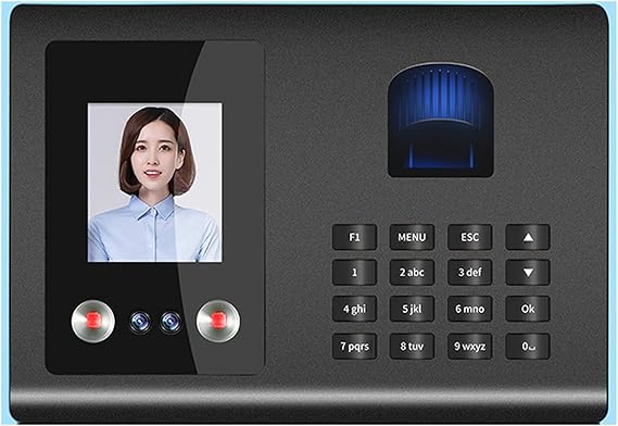 Clock in Machine, Attendance Machine Fingerprint Punch Card Face Facial Recognition Chinese English Spanish Brush Face to Work