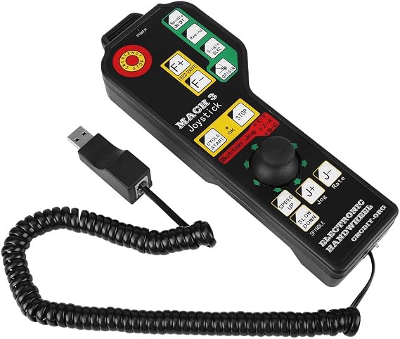CNC Engraving Machine Manual Controller, USB Connector, 6 Axle Control Specifically Designed for Mach3, Easy Operation, No Software Installation Required