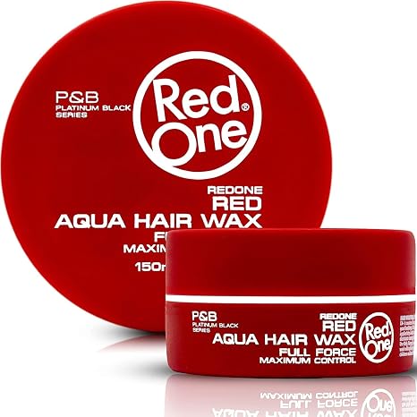 RedOne Aquatic Hair Wax Red 150 ml Edge Control Ultra Hold Hair Wax for Men and Women Strawberry Fragrance Maximum Control