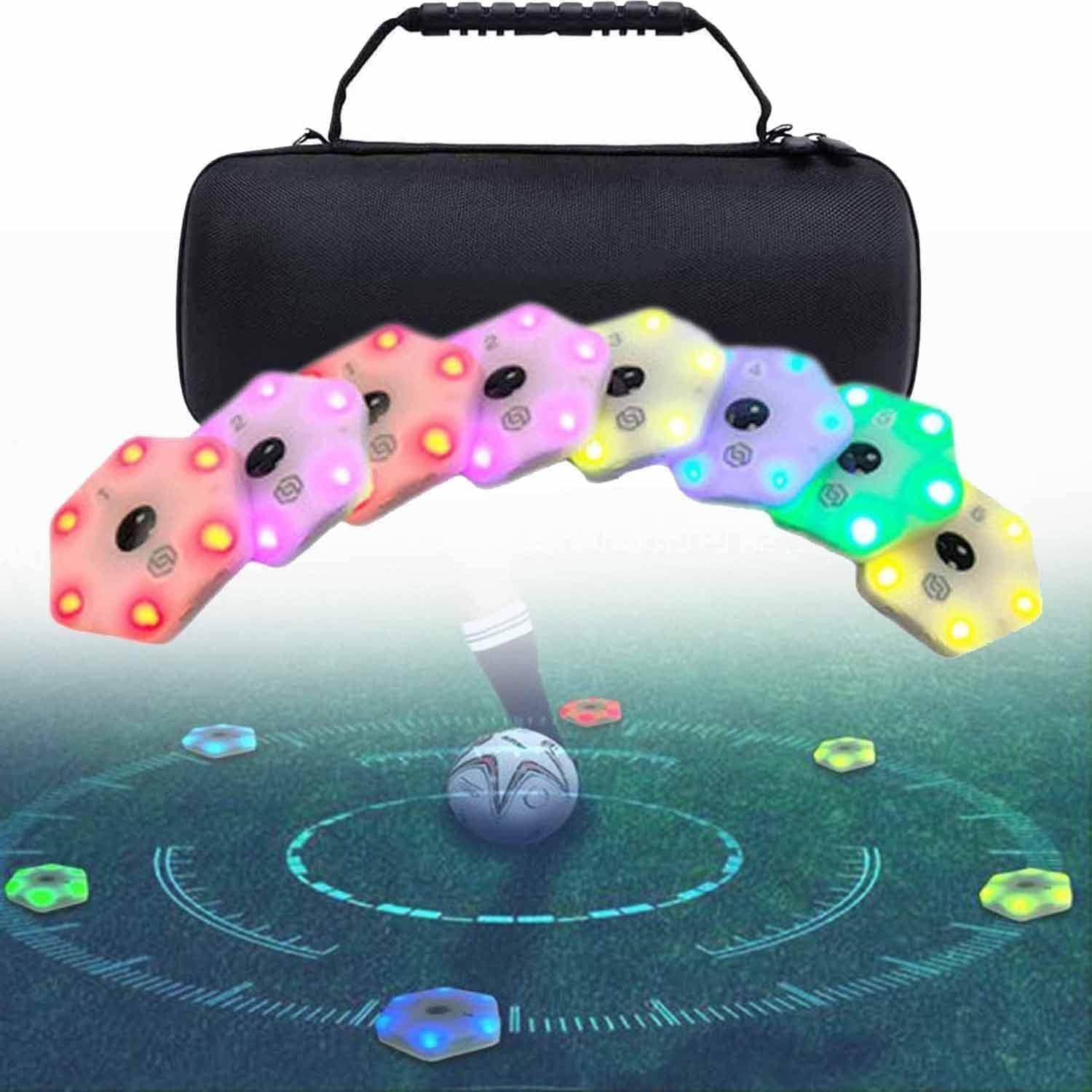 Agile Fitness Light, Reaction Light Training for Speed ​​Agility Training, Agility Training Lights for All Sports, Improves Reflexes and Reaction Time,8Lights
