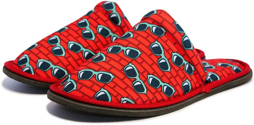 Men Sunglasses Home Kitchen Garage Slippers Black and Red Silent Walk Lightweight