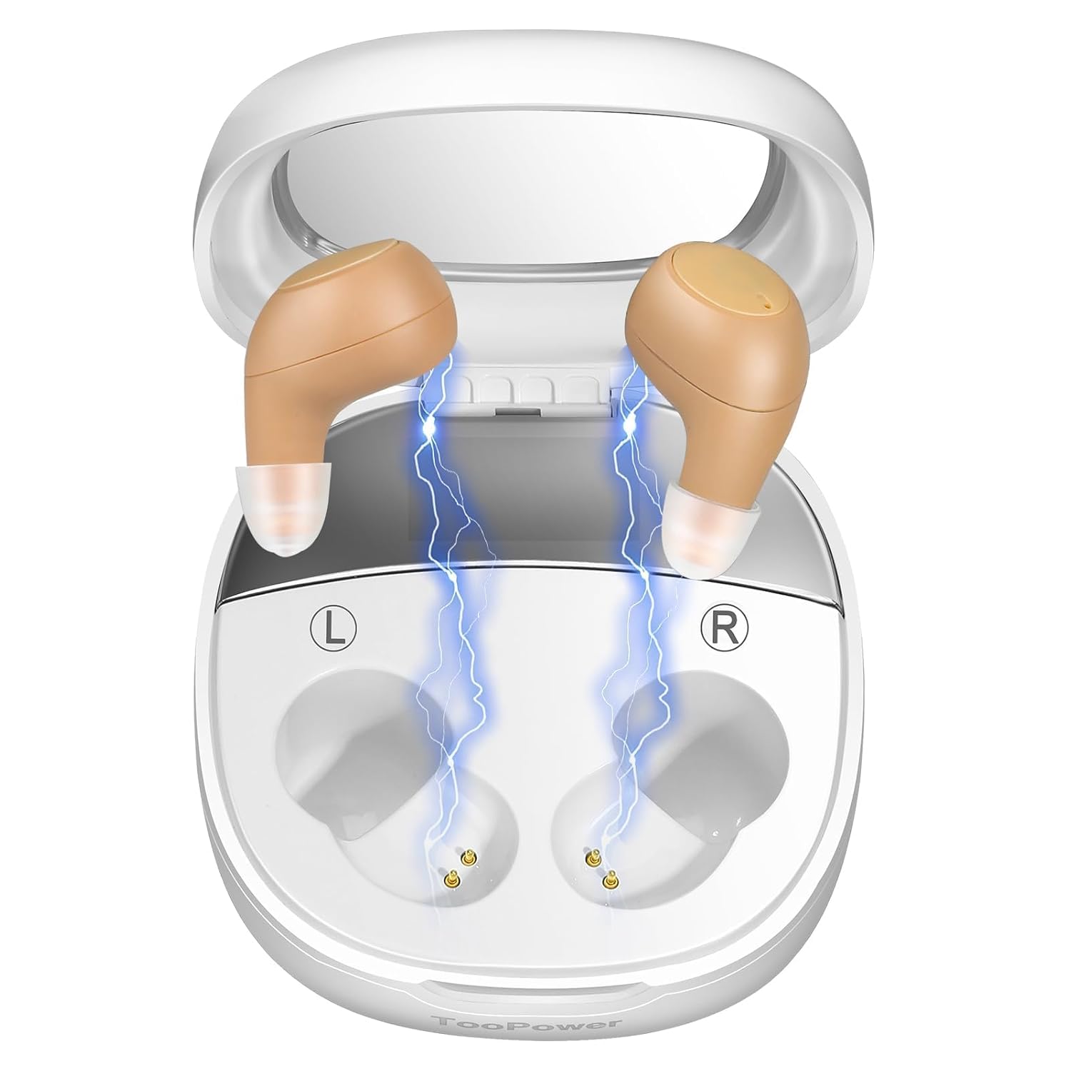 Hearing Amplifiers for Seniors & Adults Invisible Mini Latest 16-Channel Digital Rechargeable Hearing Amplifiers with Intelligent Noise Reduction,Voice Broadcast,3 Modes,5 Levels of Volume Adjustment