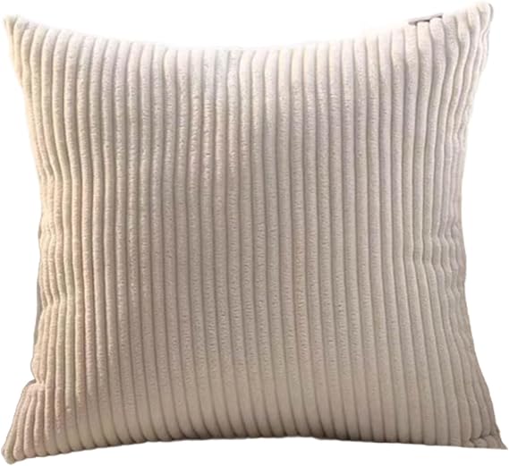 Corduroy Pillow Covers Set of 2 Super Soft Striped Pillow Covers Decorative Textured Throw Pillows for Couch Cushion Bed Livingroom(B1,2Pack 30x30cm)