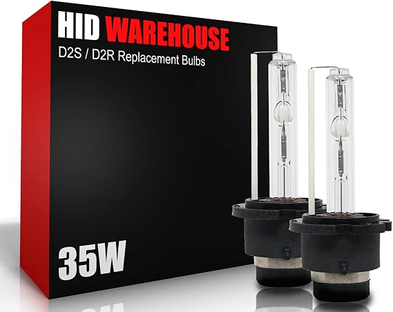 D2S, D2C, D2R 6000K HID Bulb - OE HID Headlight Bulb Replacement - 35W Xenon - Light Blue - 1 Pair