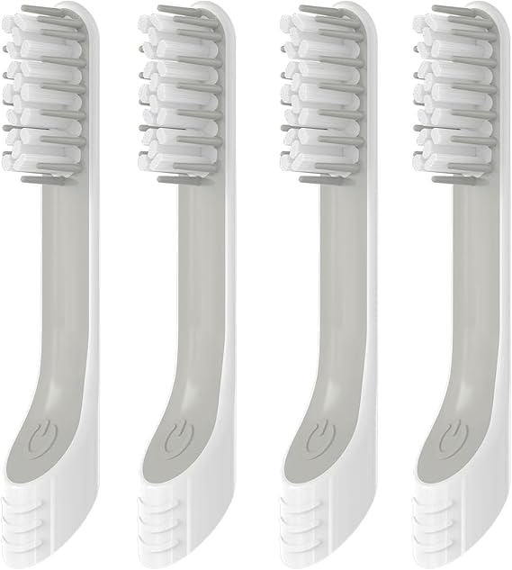 SAREAL Quip için Diş Fırçası Yedek Başlıkları, 4'lü Paket Yetişkin Dolum Elektrikli Fırça Kafaları, Quip Diş Fırçası Başlıkları için Elektrikli Fırça Başlıkları, Quip Diş Fırçası Yedek Başlıkları