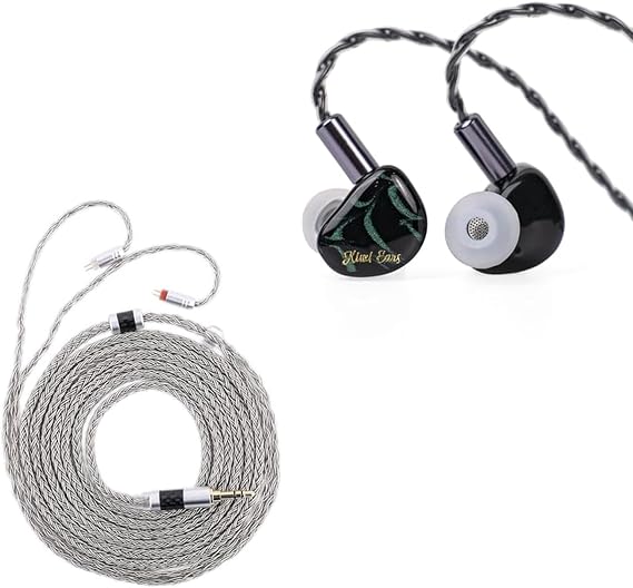Linsoul Kiwi Ears Cadenza 10mm Beryllium Dynamic Driver IEM (Green) + Tripowin Zonie 2m IEM Cable(2Pin, Grey)