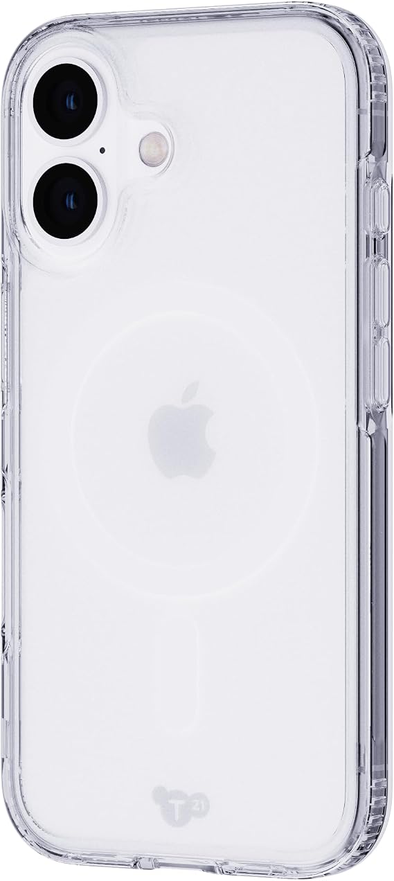 Tech21 EvoClear for iPhone 16 - Compatible with MagSafe - Impact Protection Case - in Clear