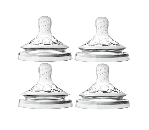 Philips Avent Natural Nipple Newborn Flow - 4 Count (Pack of 1 )