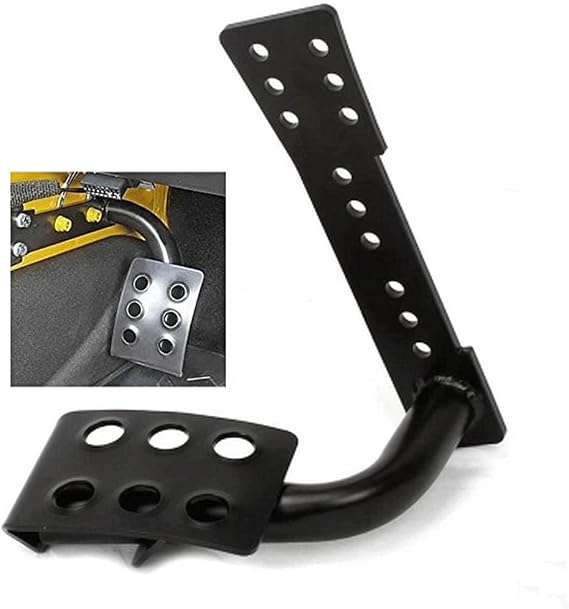 Dead Pedal Left Side Foot Rest Steel for 2007-2018 J eep Wrangler JK Unlimited Rubicon Sahara Accessories (1pc black)