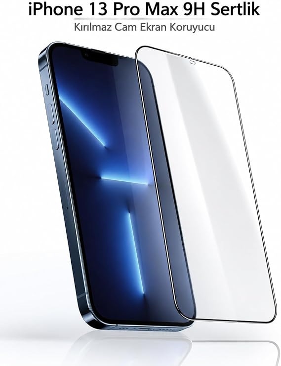 IPhone 13 Pro Max ile Uyumlu 9H Sertlik Kırılmaz Cam Ekran Koruyucu