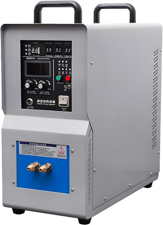 15KW High Frequency Induction Heater Furnace - Steel Melting,30-100KHz Single Phase 220V,Metal Heat Treatment for Melting, Welding, Quenching,Annealing & Brazing