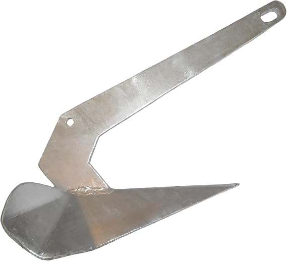 MarineNow Hot-Dipped Galvanized Delta Style Boat Anchor | High Holding Power | Self-Righting Plow Design | Corrosion Resistant | 5 kg to 50 kg (11 lb to 110 lb)