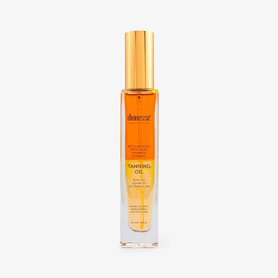 Dionesse Bronzlaştırıcı Yağ 50 ml - Nemlendirme ve Kalıcı Bronzluk İçin Cilt Koruyucu 2 Fazlı Formül