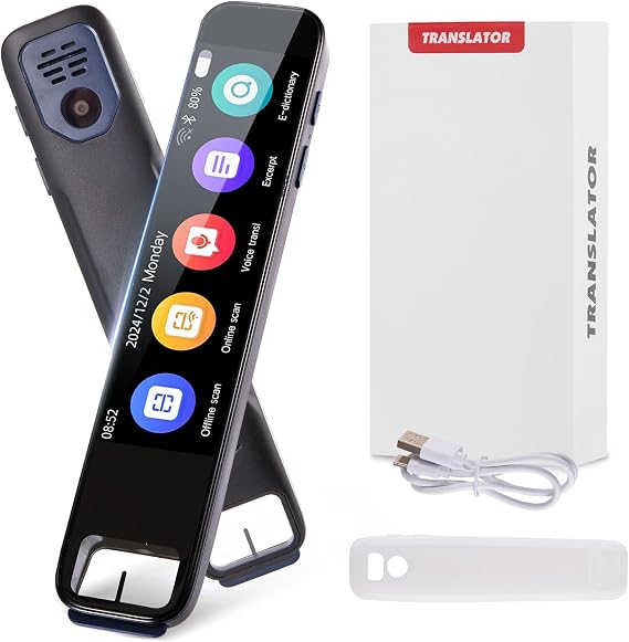 Scan Reader Pen, 134 Languages Scan Translator Pen for Dyslexia, Smart Digital Reading Pen Device Online/Offline for Elderly, Kids, Students, Supports Voice, Scan, Photo Translation, Text to Speech