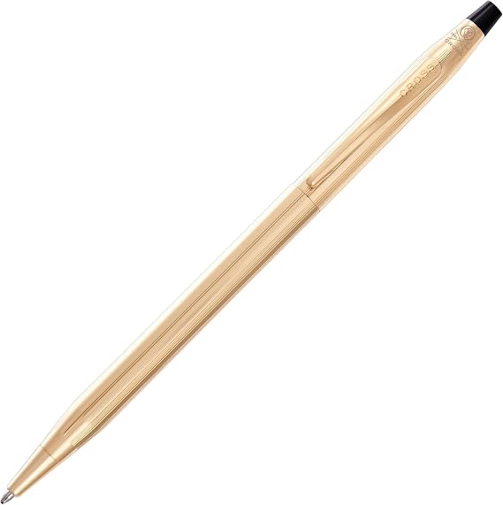 Cross Classic Century Refillable Twist-Action Metal Limited Edition Ballpoint Pen with 23 Carat Gold-Plated Appointments, Medium Ballpoint, includes Premium Gift Box and Black Cartridge, 1 Pack, Gold
