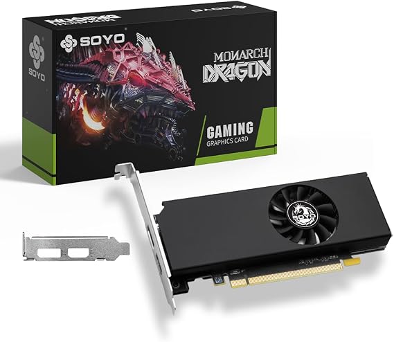 SOYO GeForce RTX 3050 6GB GDDR6 Low Profile Gaming Graphics Card, HDMI/DP | 96-Bit 2304SP GPU with HDMI 2.1/DP 1.4a, PCIe 4.0 x8, SFF Half-Height Design Video Card for SFF Slim Desktop PCs