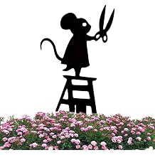 Decorative Garden Stake Garden Ornament, Waterproof Decorative Flower Stealing Mouse Figurine | Outdoor Garden Decor Garden Decoration Outdoor - Garden Decor Items for Lawn, Patio, Park