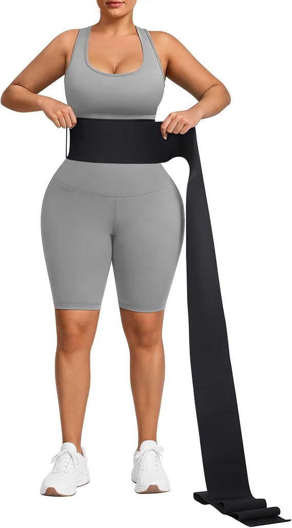 FeelinGirl Waist Trainer for Women Tummy Wrap Trimmer Belt Long Torso Belt