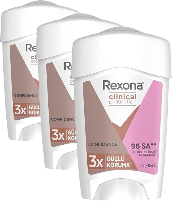 Rexona Clinical Protection Kadın Stick Deodorant Confidence 45 ml (3 paketi)