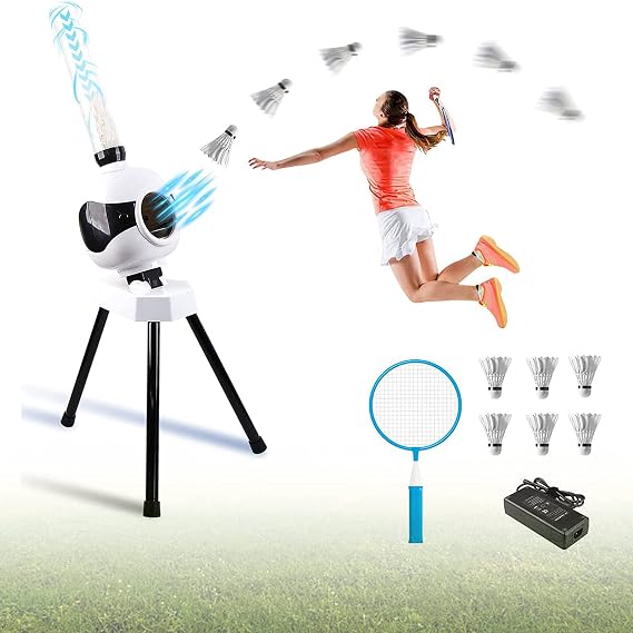 Shuttlecock Feeder Machine Sports Equipment, Badminton Serving Machine,Badminton Launcher, Adult Kid Gift Ball Pitching Practice Trainer Device