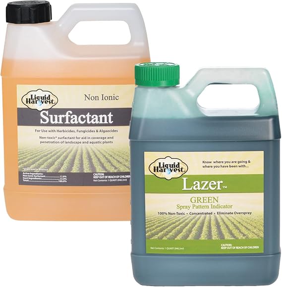 Liquid Harvest Lazer Green Spray Pattern Indicator and Surfactant for Herbicides