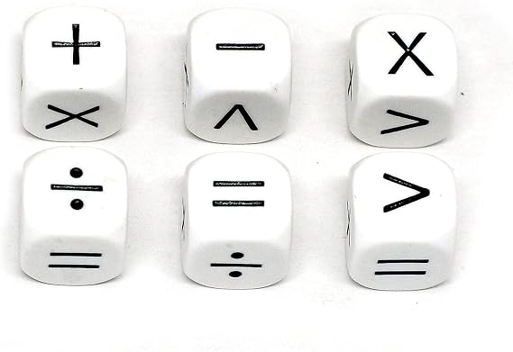 Koplow Games Operators Dice Learning Aid Classroom Accessories Multicolor, Standard (15mm - 17mm)