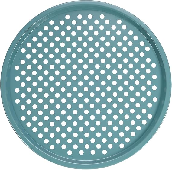 CHEFMADE Pizza Pan,12-Inch with Holes Non-Stick Pizza Crisper Pan Bakeware for Oven Baking (Green)