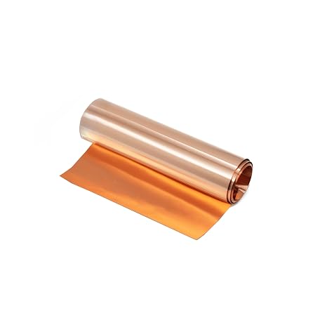 99.9% Pure Copper Sheet Foil Roll 3000mm x 150mm x 0.08mm(LxWxT)