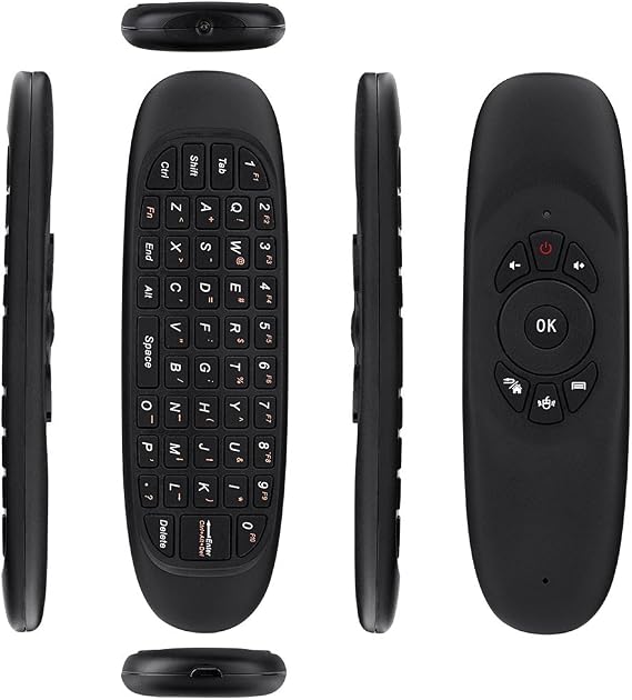 Smart Remote Replacement Multifunctional Fly Air Mouse with Keyboard, Mini Wireless Keyboard & Remote Control for KODI Android Box HTPC IPTV PC Pad Xbox 360:C120-N
