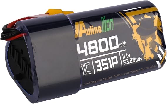 FPV Goggles Battery 4800mAh 3S 11.1v XT60 Built-in Low Power Alert & LED Voltage Indicator
