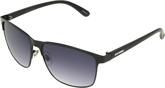 Dockers Men's Carter Sunglasses Square, Black, 54mm
