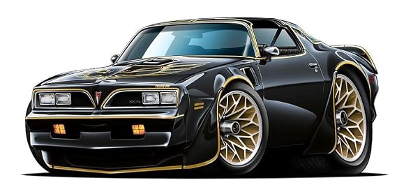 1977 Firebird Trans Am Cartoon Car Wall Decal 2ft Long Sport Car Graphic Sticker Man Cave Garage Boys Room Decor