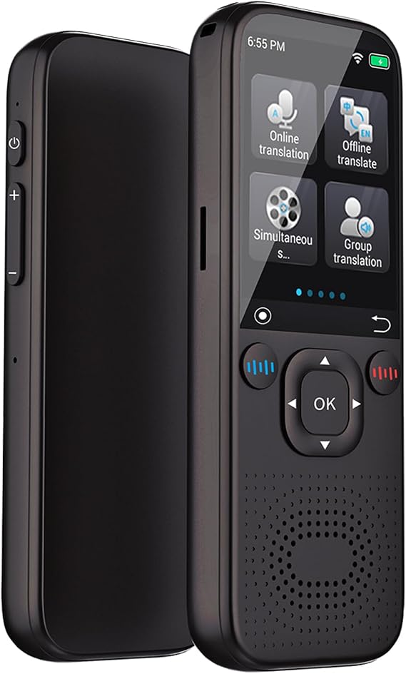 Langoage Tramslator Device, Portable Traductr de Voz Instantaneo, 138 Langoages Online&54 Langoages Offline Ai Translotion Device No WiFi Needed, 2-Way Voice Translatr for Travel Business