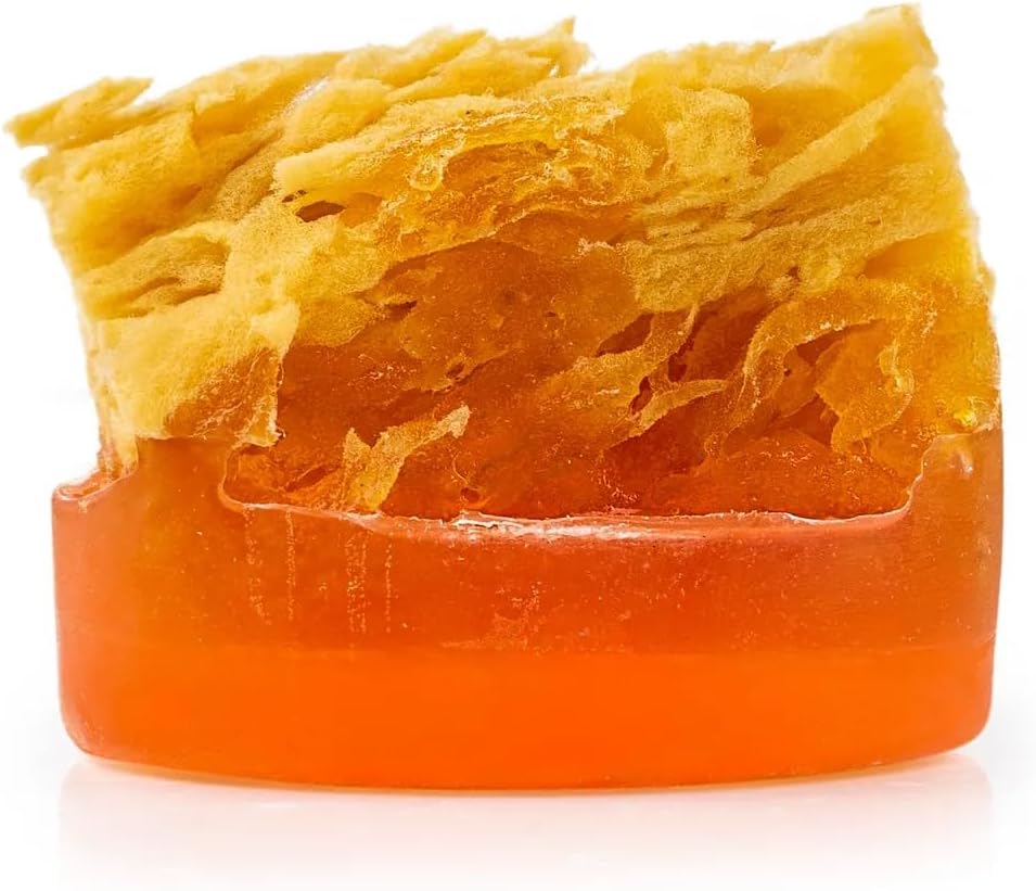 Dionesse Sea Sponge Apricot Soap 140 gr - Acne and Black Spot Remover, Natural Peeling Effect, Moisturizing Soap for Face and Hair Care