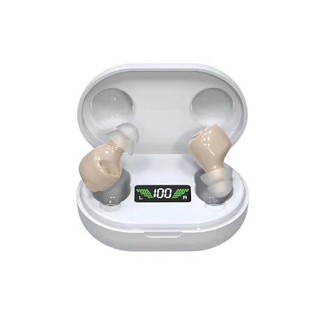 GM-903T Rechargeable CIC Hearing Aid Invisible In-Ear Amplifier for Mild to Moderate Hearing Loss, 8-Channel Noise Reduction, Wireless OTC Hearing Device Hearing Aid