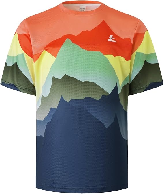 MTB Jersey Mens Short Sleeve Racing Off-Road Mountain Bike Shirt Powersports Jersey Downhill&Motocross Shirts