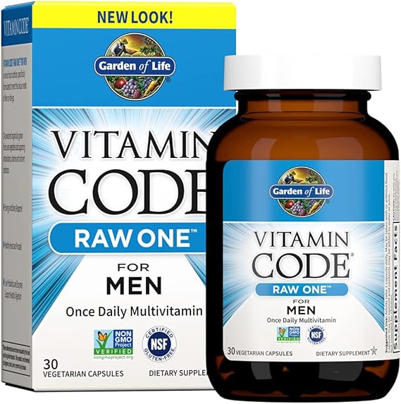 Garden of Life Vitamin Code RAW ONE for Men Once Daily Multivitamin, 30ct