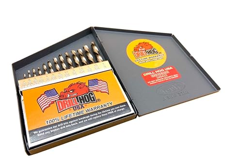 Drill Hog 13 Pc Niobium Left Hand Drill Bit Set Index Drill Bits