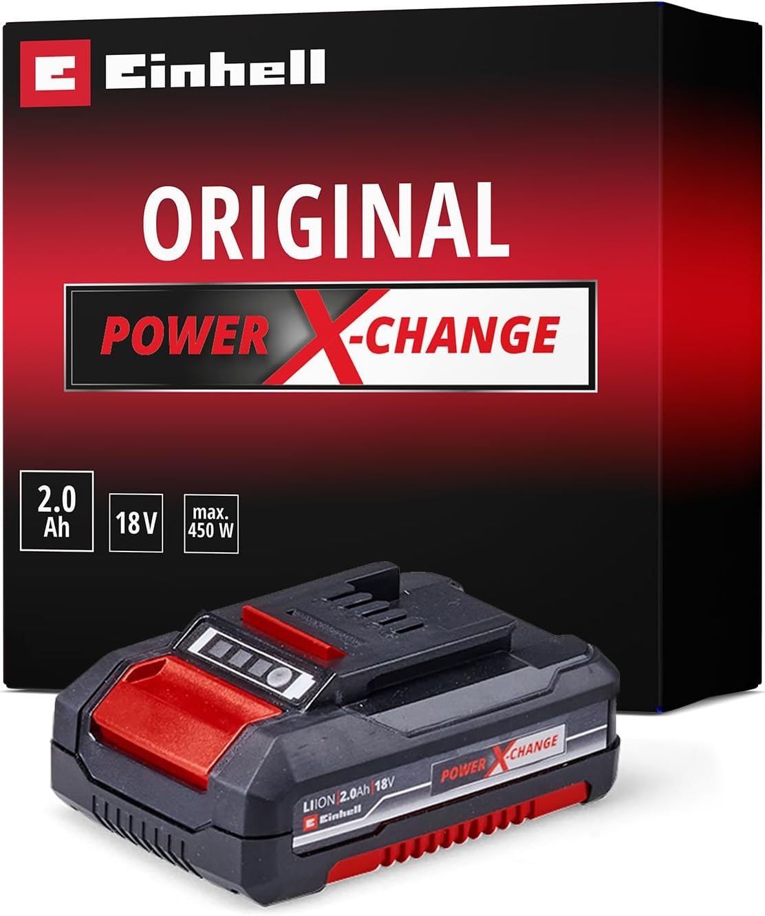 Einhell 18V 2,0 Ah Power X-Change Akü Li-Ion Akü, 18 V, 2.0 Ah, Tüm Power X-Change cihazları ile uyumlu - 4511395